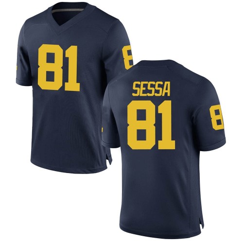 Will Sessa Michigan Wolverines Men's NCAA #81 Navy Game Brand Jordan College Stitched Football Jersey BXL8054DF